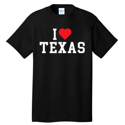 I Love Texas TX Throwback Design Tall T-Shirt