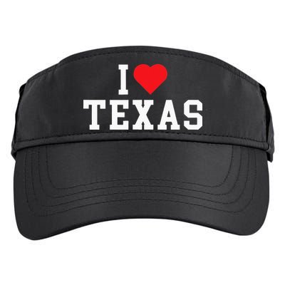 I Love Texas TX Throwback Design Adult Drive Performance Visor
