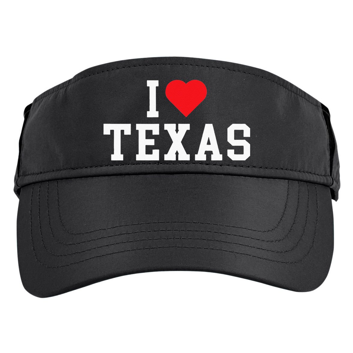 I Love Texas TX Throwback Design Adult Drive Performance Visor