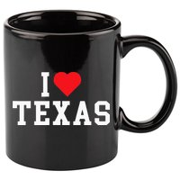 I Love Texas TX Throwback Design 11oz C Handle Ceramic Mug