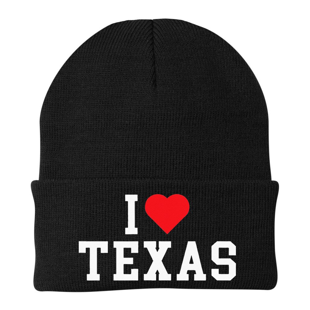 I Love Texas TX Throwback Design Beanie