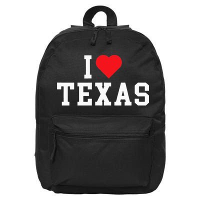 I Love Texas TX Throwback Design 16 in Basic Backpack