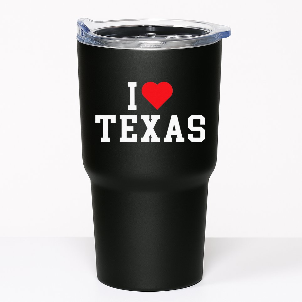 I Love Texas TX Throwback Design Tumbler