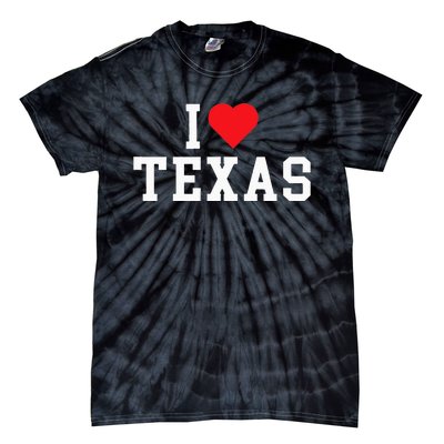 I Love Texas TX Throwback Design Tie-Dye T-Shirt