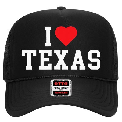 I Love Texas TX Throwback Design Trucker Hat