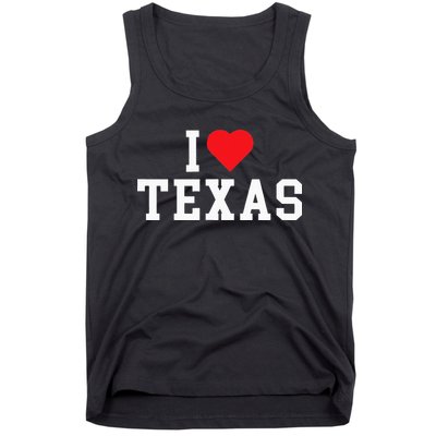 I Love Texas TX Throwback Design Tank Top