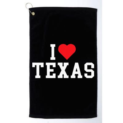 I Love Texas TX Throwback Design Golf Towel