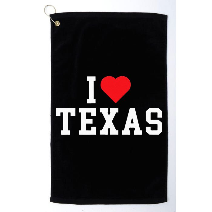 I Love Texas TX Throwback Design Golf Towel
