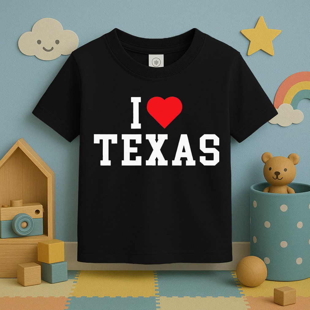 I Love Texas TX Throwback Design Toddler T-Shirt
