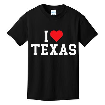 I Love Texas TX Throwback Design Kids T-Shirt