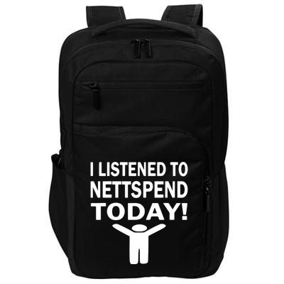 I Listened To Nettspend Today Concert Music Impact Tech Backpack