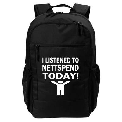 I Listened To Nettspend Today Concert Music Backpack