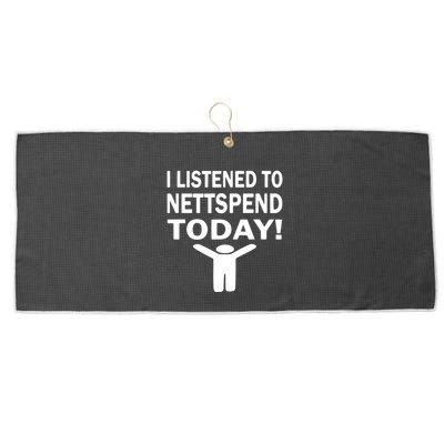 I Listened To Nettspend Today Concert Music Large Microfiber Waffle Golf Towel