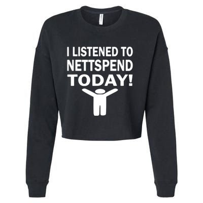I Listened To Nettspend Today Concert Music Cropped Pullover Crew