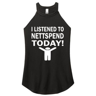 I Listened To Nettspend Today Concert Music Women's Perfect Tri Rocker Tank