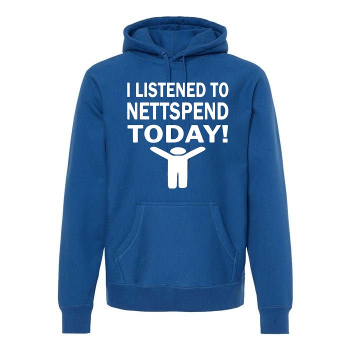 I Listened To Nettspend Today Concert Music Premium Hoodie