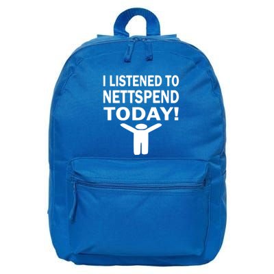 I Listened To Nettspend Today Concert Music 16 in Basic Backpack