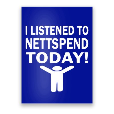 I Listened To Nettspend Today Concert Music Poster