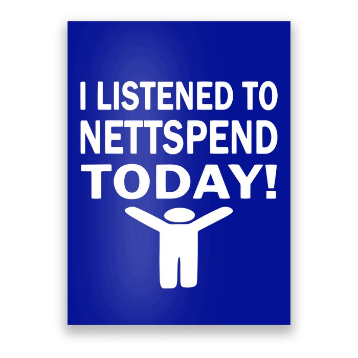 I Listened To Nettspend Today Concert Music Poster