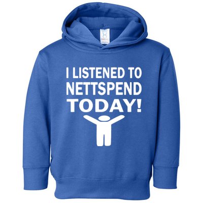 I Listened To Nettspend Today Concert Music Toddler Hoodie