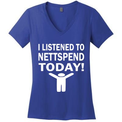 I Listened To Nettspend Today Concert Music Women's V-Neck T-Shirt