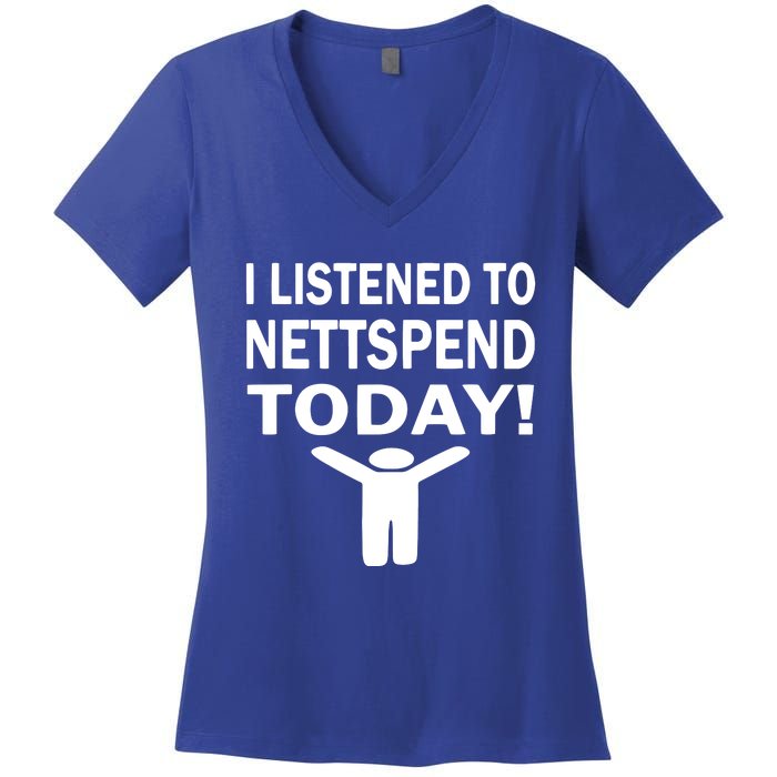 I Listened To Nettspend Today Concert Music Women's V-Neck T-Shirt