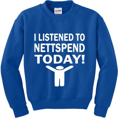 I Listened To Nettspend Today Concert Music Kids Sweatshirt