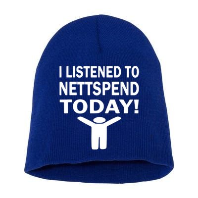 I Listened To Nettspend Today Concert Music Short Acrylic Beanie