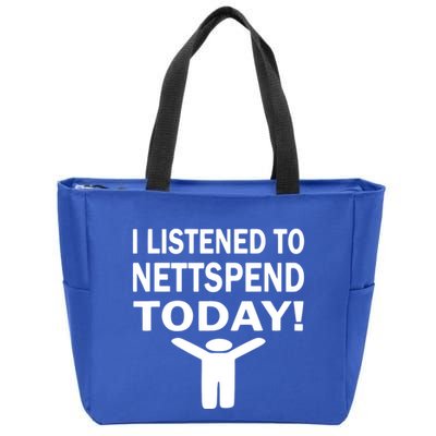 I Listened To Nettspend Today Concert Music Zip Tote Bag
