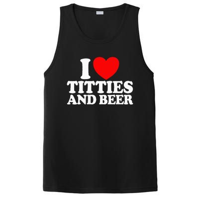 I Love Titties And Beer Funny I Love Titties And Beer PosiCharge Competitor Tank