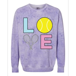 I Love Tennis Tennis Player Colorblast Crewneck Sweatshirt