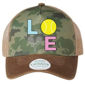 I Love Tennis Tennis Player Legacy Tie Dye Trucker Hat