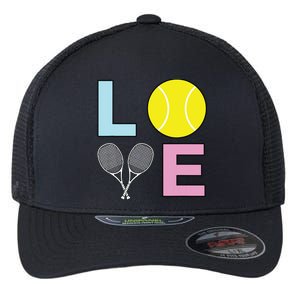 I Love Tennis Tennis Player Flexfit Unipanel Trucker Cap