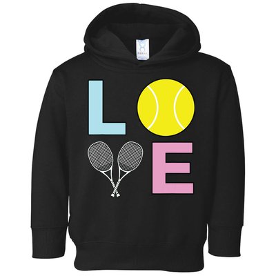 I Love Tennis Tennis Player Toddler Hoodie