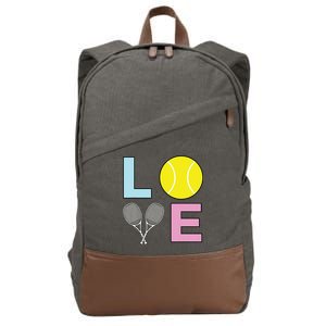 I Love Tennis Tennis Player Cotton Canvas Backpack