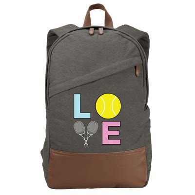 I Love Tennis Tennis Player Cotton Canvas Backpack