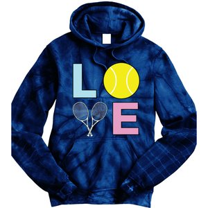 I Love Tennis Tennis Player Tie Dye Hoodie