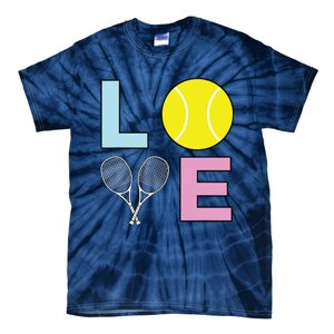 I Love Tennis Tennis Player Tie-Dye T-Shirt