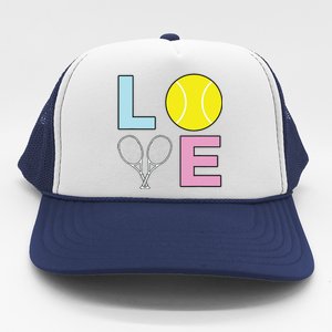 I Love Tennis Tennis Player Trucker Hat