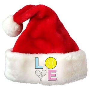 I Love Tennis Tennis Player Premium Christmas Santa Hat