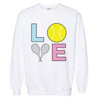 I Love Tennis Tennis Player Garment-Dyed Sweatshirt