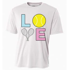 I Love Tennis Tennis Player Cooling Performance Crew T-Shirt