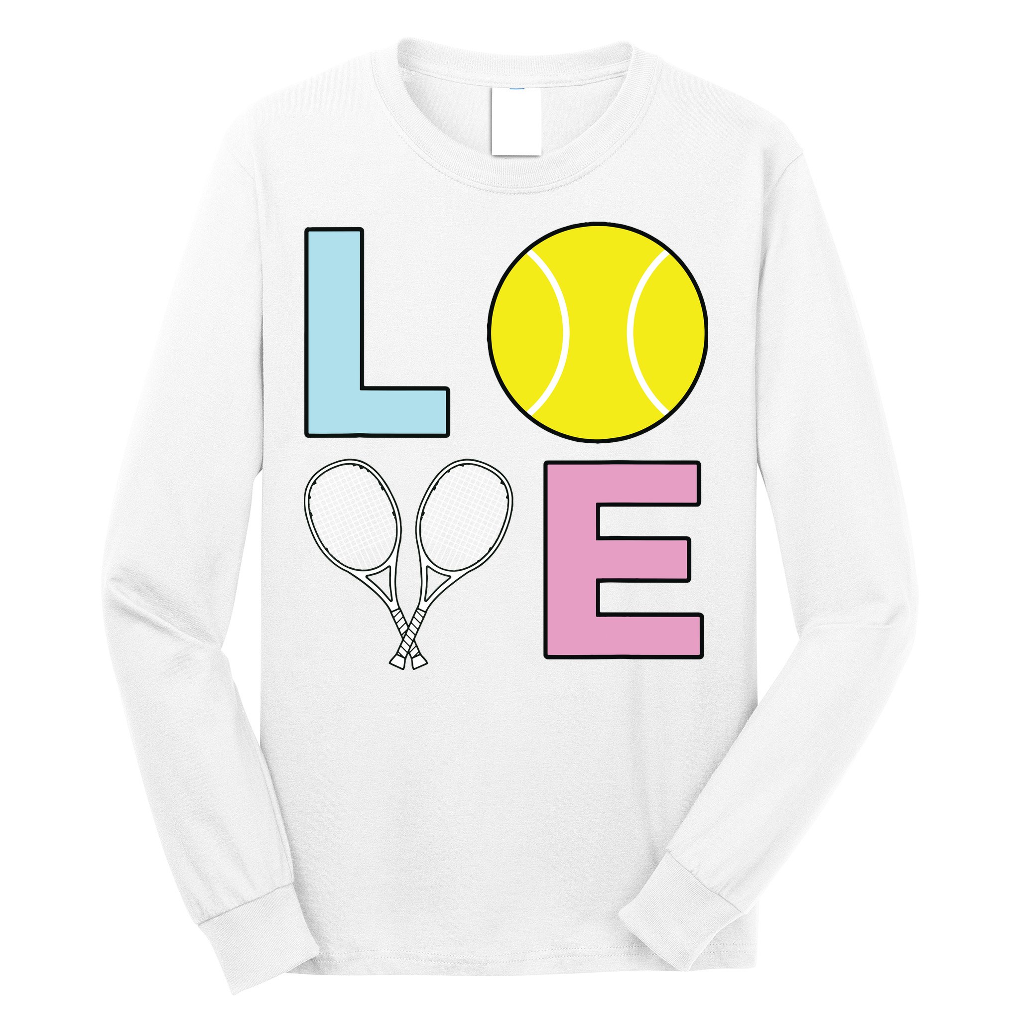 I Love Tennis Tennis Player Long Sleeve Shirt