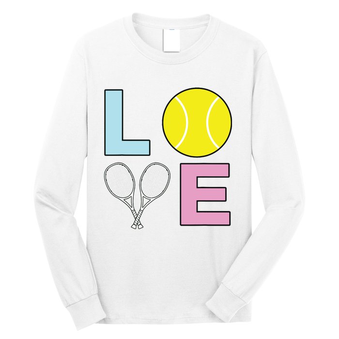 I Love Tennis Tennis Player Long Sleeve Shirt