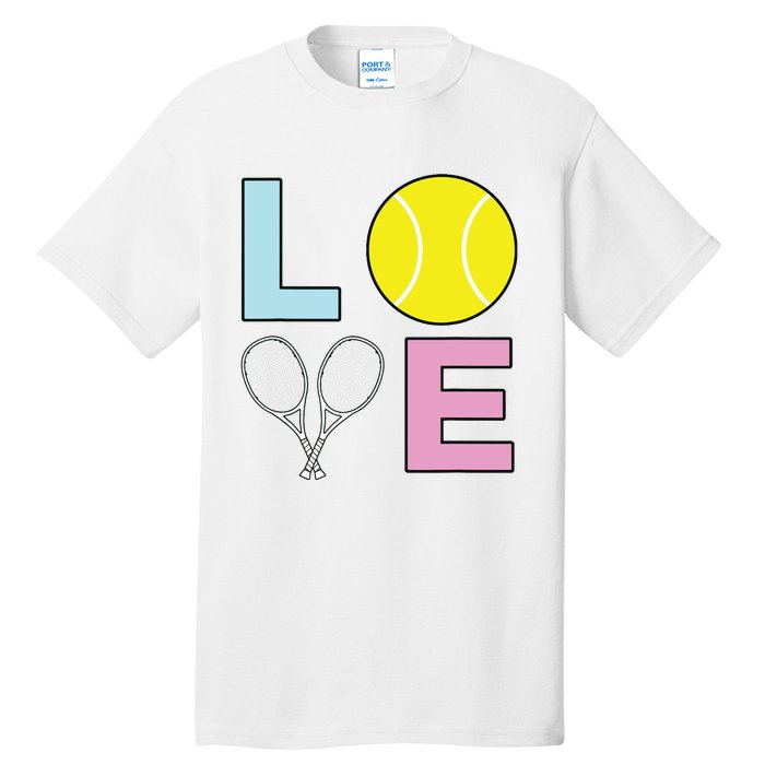 I Love Tennis Tennis Player Tall T-Shirt