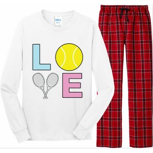 I Love Tennis Tennis Player Long Sleeve Pajama Set