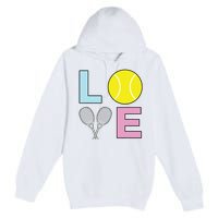 I Love Tennis Tennis Player Premium Pullover Hoodie