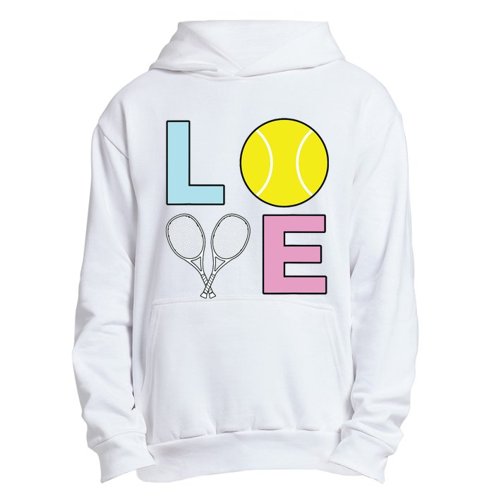 I Love Tennis Tennis Player Urban Pullover Hoodie