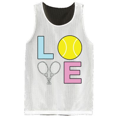 I Love Tennis Tennis Player Mesh Reversible Basketball Jersey Tank