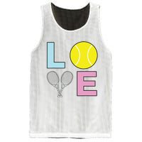 I Love Tennis Tennis Player Mesh Reversible Basketball Jersey Tank